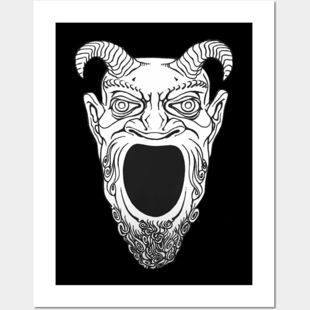 Tomb Of Horrors Demon Face Wall Art by GeekGiftGallery